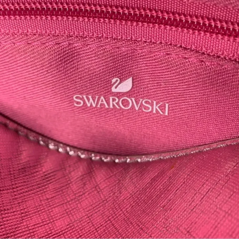 Swarovski Sparkling Logo Mini Backpack Bag Glitter Pink Bling Luxury Glam